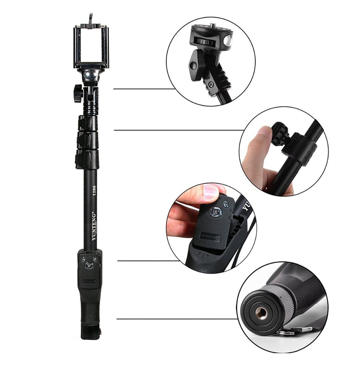 Miniatura 3 de Baston Monopod Selfie Para Cel O Camara